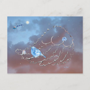 A Bluebird's Christmas! Holiday Postcard