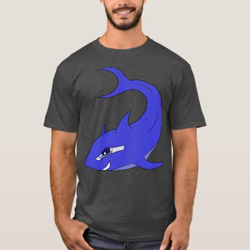 A bluish shark T_Shirt