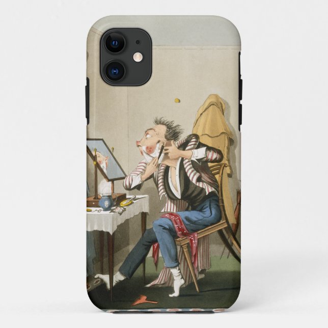 A Blunt Razor, pub. by Hunt, 1827 (coloured etchin Case-Mate iPhone Case (Back)