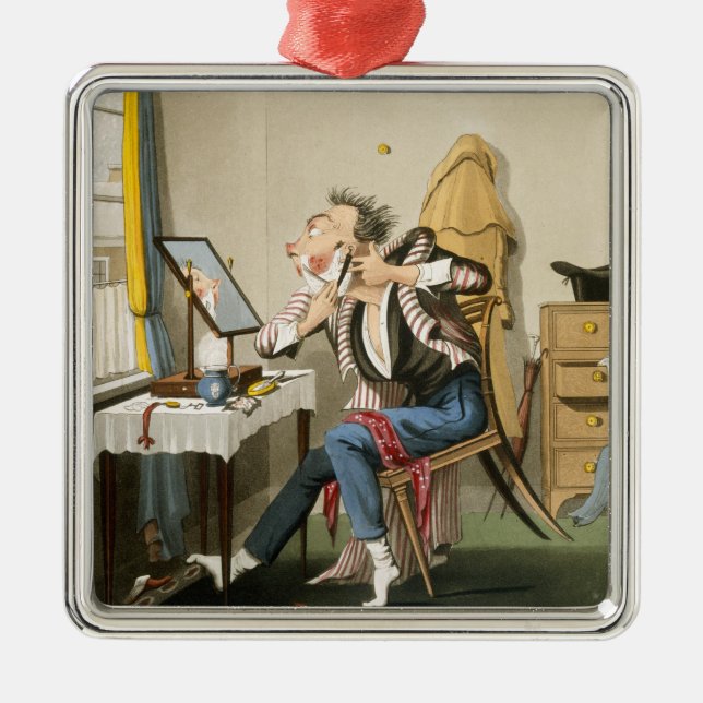 A Blunt Razor, pub. by Hunt, 1827 (coloured etchin Metal Ornament (Front)