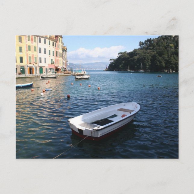 A boat in Portofino Italy Postcard (Front)