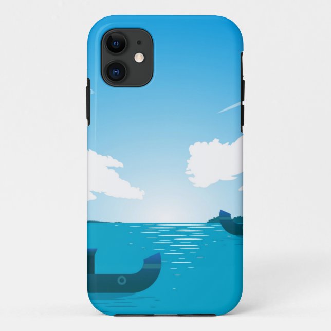 A Boat in The Sea-18530 Case-Mate iPhone Case (Back)