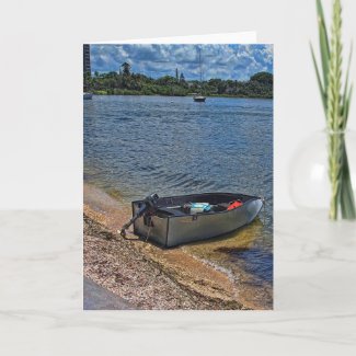 A Boat On The Bay Card