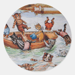 Louis Wain Stickers | Zazzle