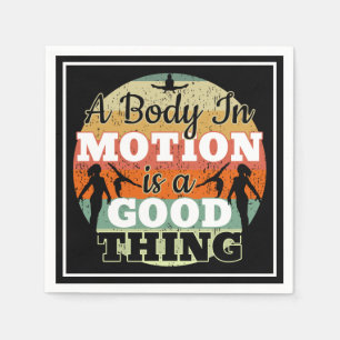 A Body in Motion - Girls Gymnastics Mindset  Napkins