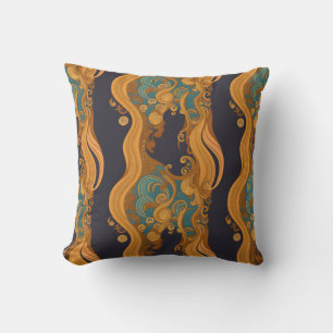 a bohemian pattern of elephants throw pillow