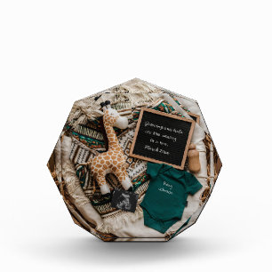 A boho vintage fun pregnancy announcement  photo block