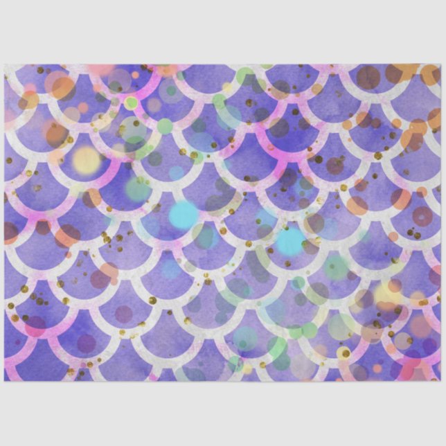 A Bokeh Mermaid Series Design 6 Tissue Paper (Front)