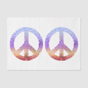 A Bokeh Peace Sign Series Design 11 Tissue Paper