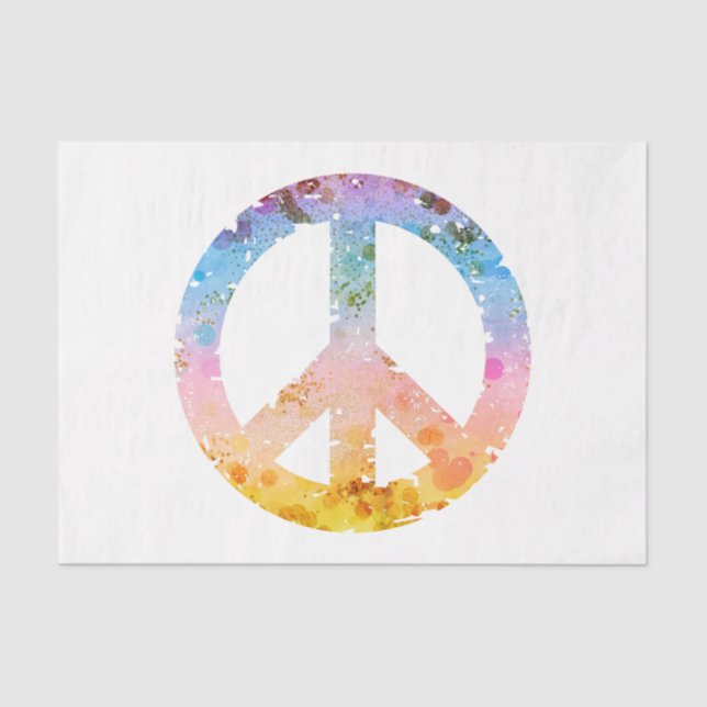 A Bokeh Peace Sign Series Design 1 Tissue Paper (Front)