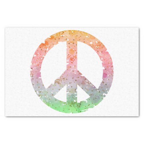 A Bokeh Peace Sign Series Design 7 Tissue Paper