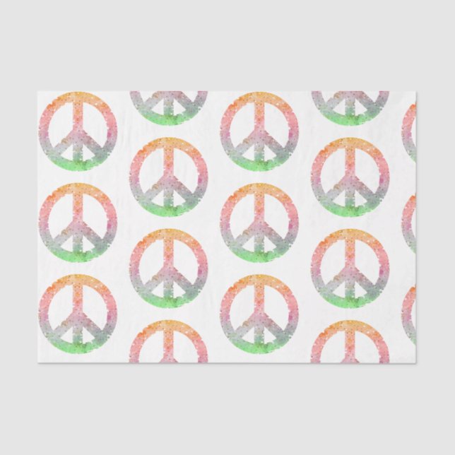 A Bokeh Peace Sign Series Design 9 Tissue Paper (Front)