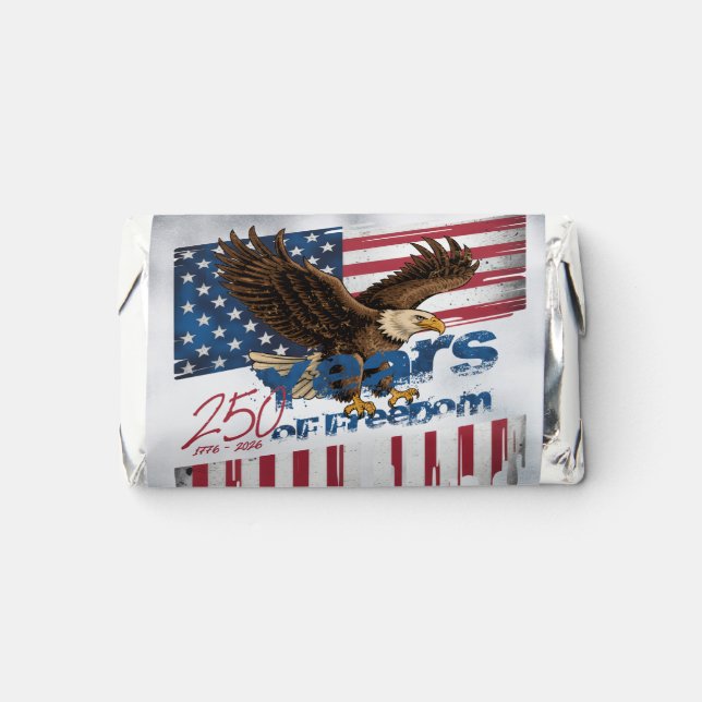 A bold, distressed illustration of american eagle hershey's miniatures (Front)