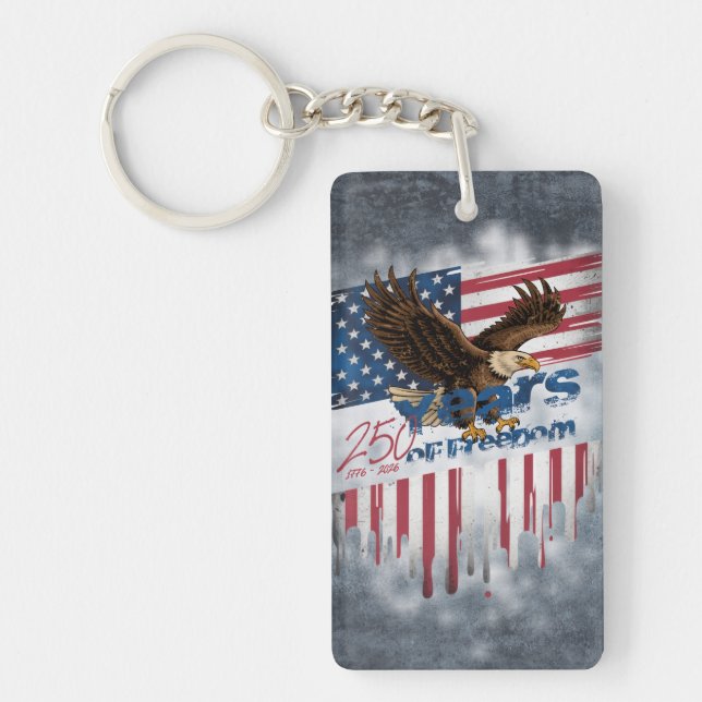 A bold illustration of an American symbol Keychain (Front)