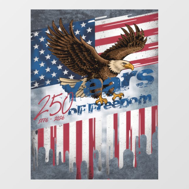A bold illustration of an American symbol Window Cling (Sheet)