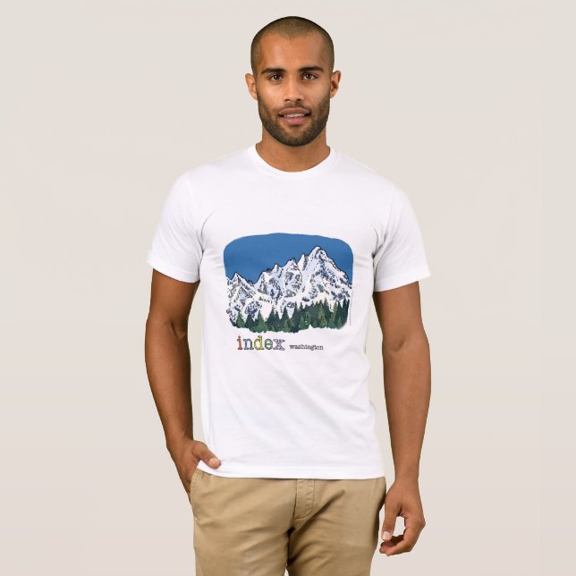 A bold image of beautiful Mt. Index, Washington T-Shirt (Front Full)