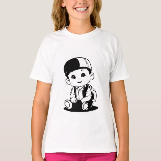 A bold, playful yellow cartoon letter 'Z' with big T-Shirt