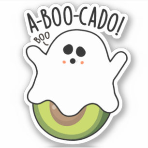 A-boo-cado Funny Avocado Pun Sticker