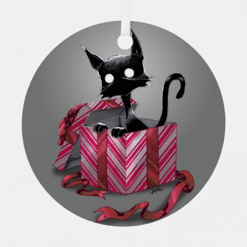 A Boo Kitty Gift Metal Ornament