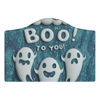 A boo-tiful Halloween greeting - Door Sign