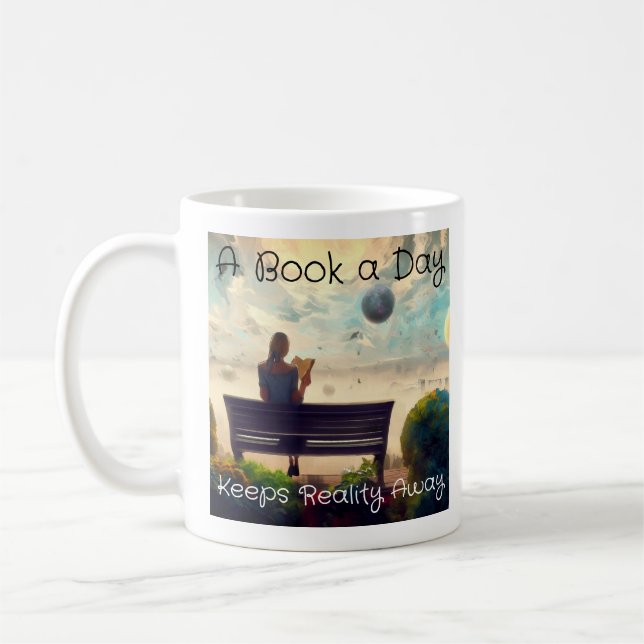 A Book a Day Coffee Mug (Left)