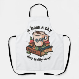 A book a day keep Reality away Apron