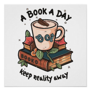 A book a day keep Reality away Poster