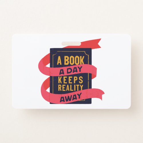 A book a day keeps realty away badge