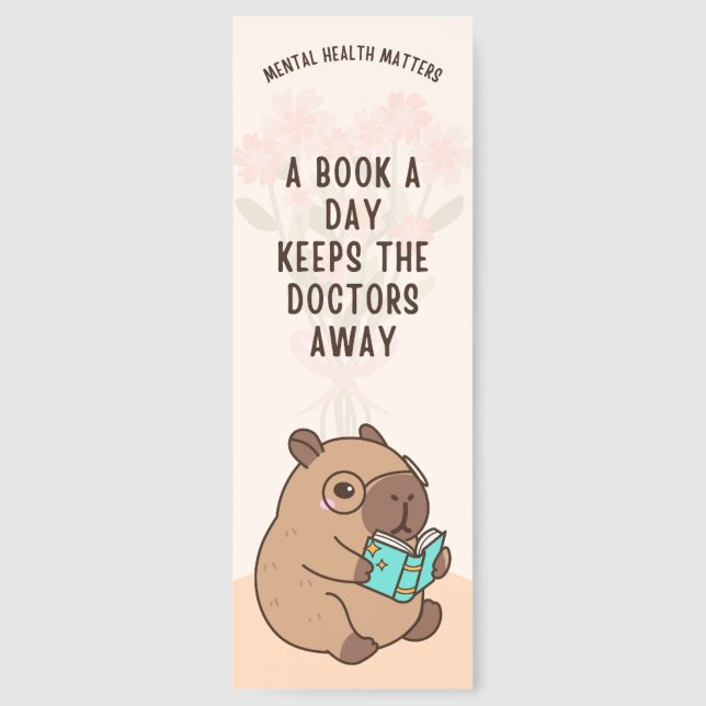 A Book a Day Keeps the Doctors Away Cute Funny Bookmarks (Front)