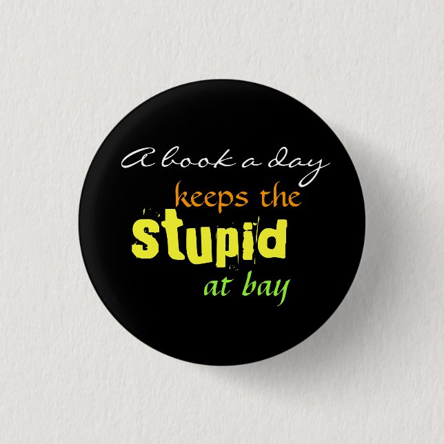 A book a day pinback button (Front)