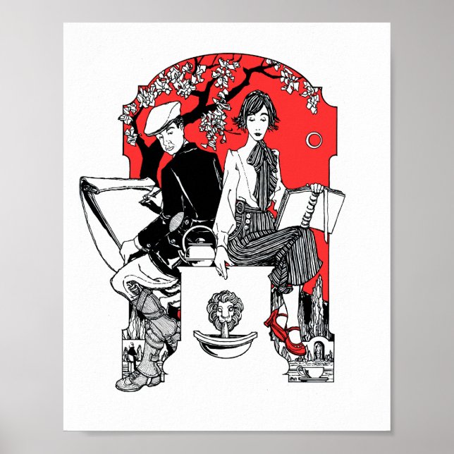 A Book at Dusk Poster (Front)