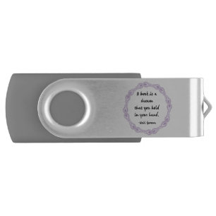 A Book Is A Dream Quote Flash Drive