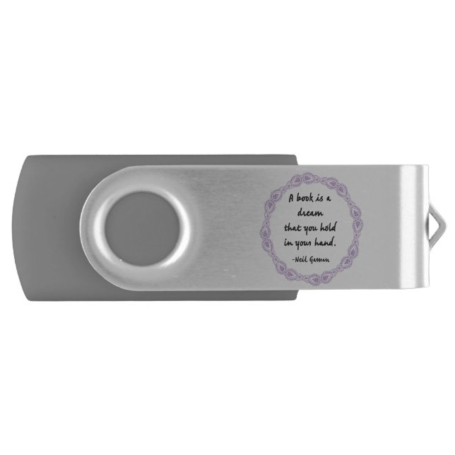 A Book Is A Dream Quote Flash Drive (Front)