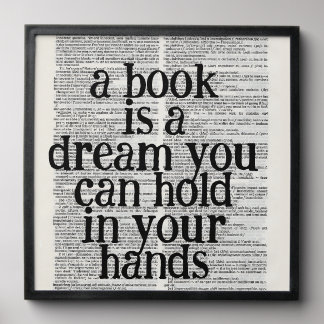a book is a dream you hold in your hands peel and stick photo tile