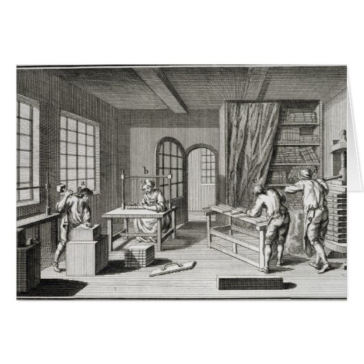 A bookmaker's workshop, from the 'Encyclopedie des Cards (Front Horizontal)