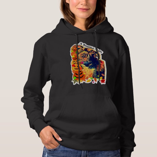 A Bootiful Night Pitbull Dog Hoodie (Front)