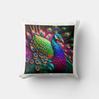 A both side peacock designed pillow Stylish & Cozy