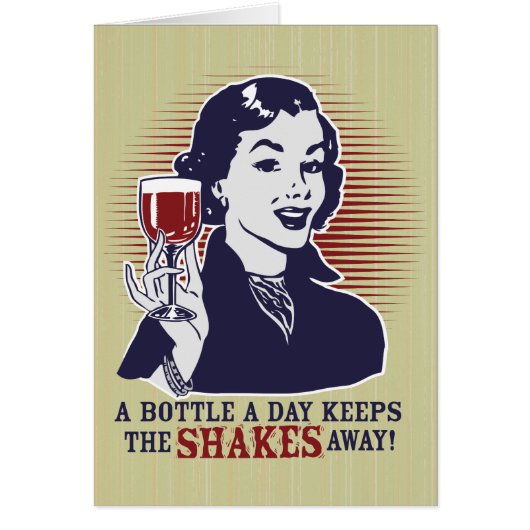 A Bottle A Day Personalizable Card (Front)