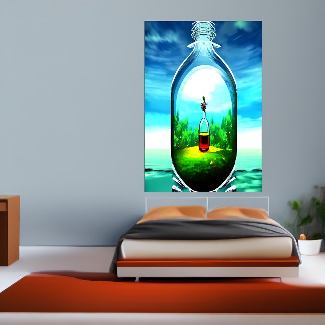 A bottle inside a bottle | AI Art  Poster (Creator Uploaded)