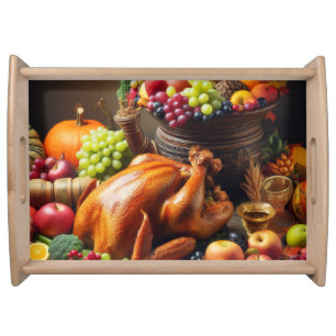 A Bountiful Harvest Feast Serving Tray