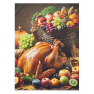 A Bountiful Harvest Feast Tablecloth