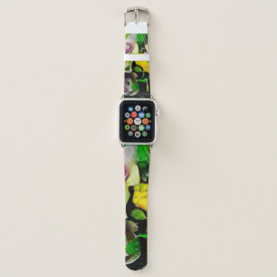 A bouquet of beautiful flowers in a modern style a apple watch band