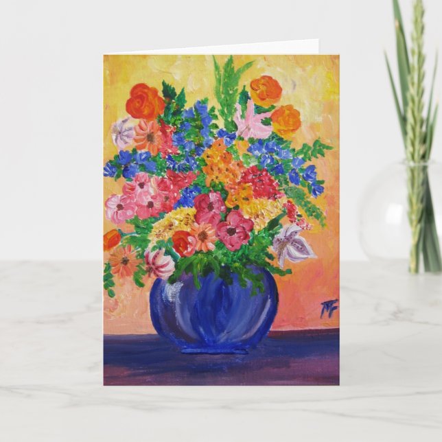 A Bouquet of colorful flowers Greeting Card (Front)