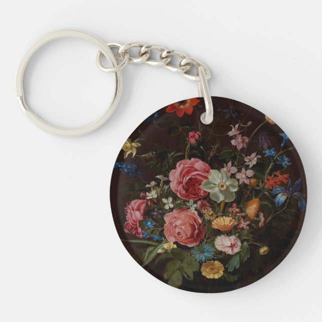 A Bouquet of Flowers by Peeters  Keychain (Front)