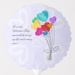 A bouquet of heart paper balloons 