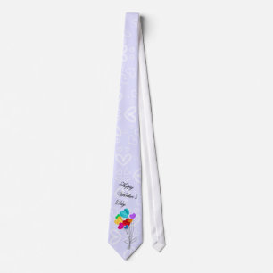 A bouquet of heart paper balloons neck tie