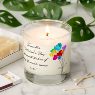 A bouquet of heart paper balloons Valentine’s Day Scented Candle