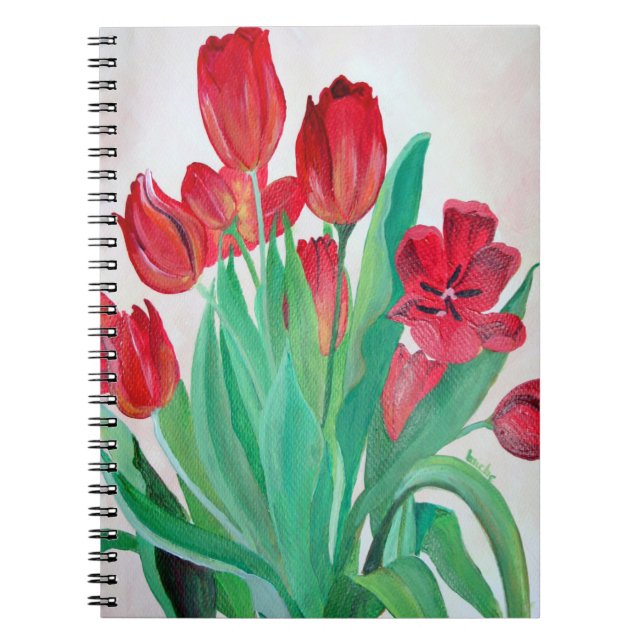 A Bouquet of Red Tulips Notebook (Front)