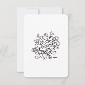 A Bouquet of Smiles: Hello, Thank You - Flat Card