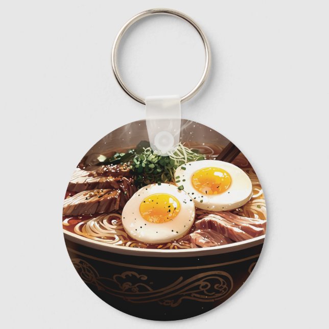 A bowl of noodles keychain (Back)
